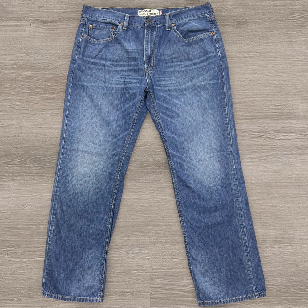 Y2K Levi's 559 Jeans Men's 36x31 Blue Denim Distressed Relaxed Fit Straight Leg